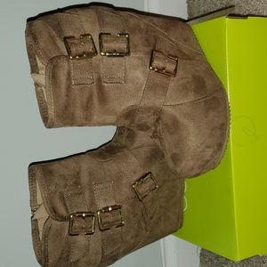 Brown Suede Booties
